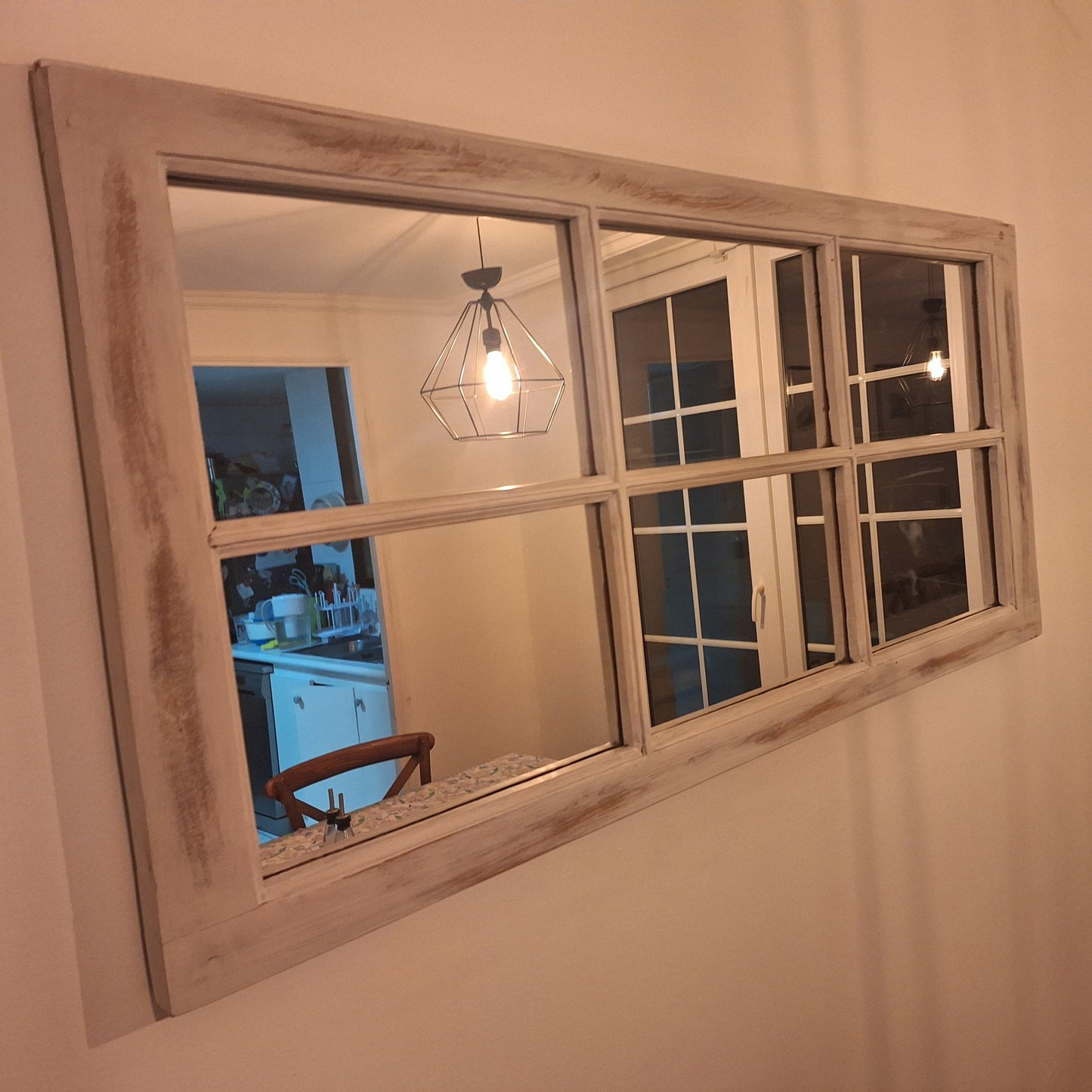 Espejo Pared Madera - Linea Retro Ventanal