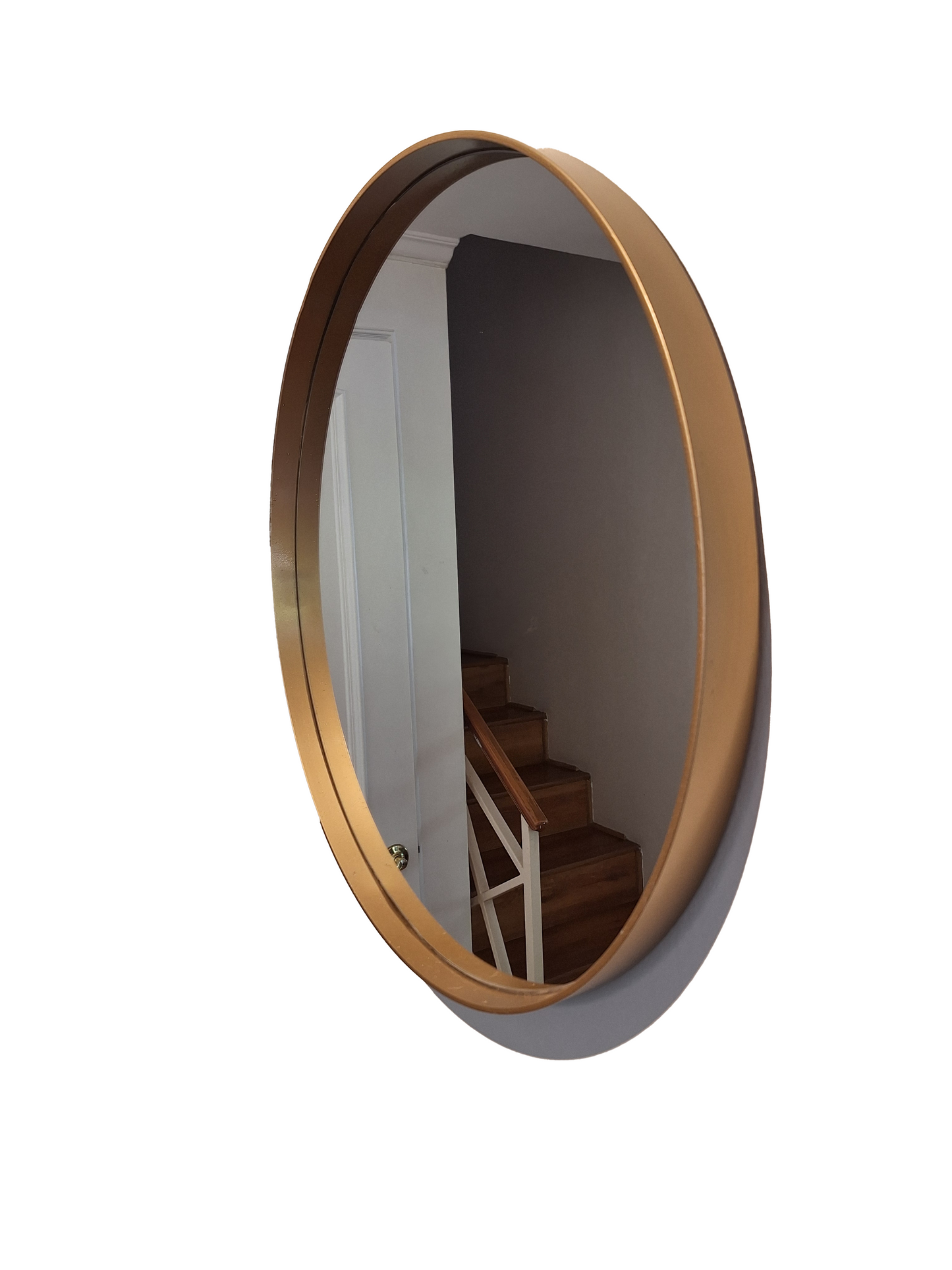 Espejo Redondo Pared - Modelo Dorado 60cm