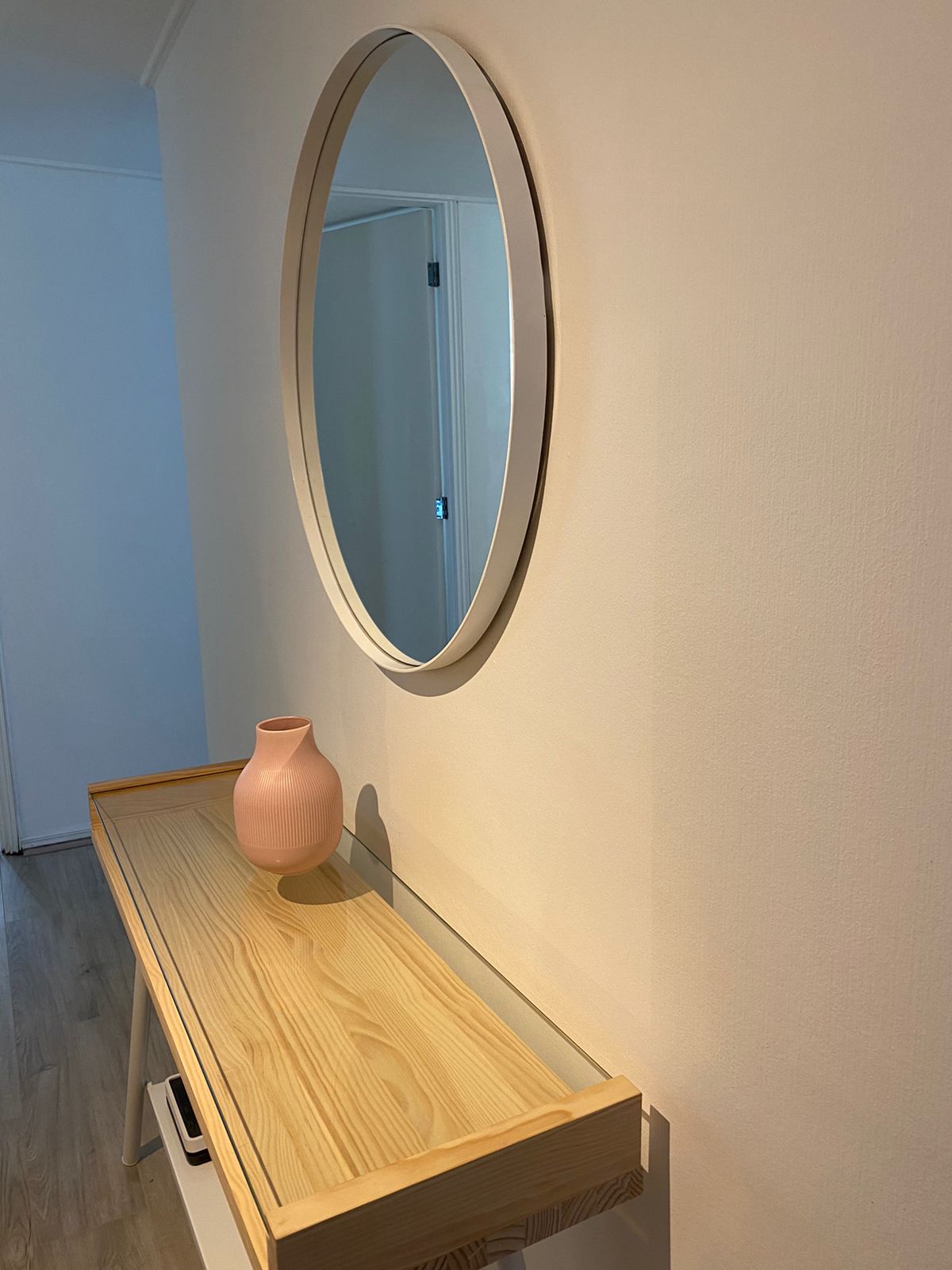 Espejo Redondo Pared - Modelo Dorado 80cm