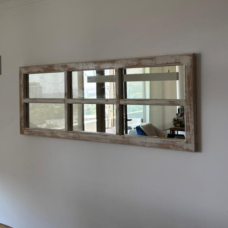Espejo Pared Madera - Linea Gran Ventanal