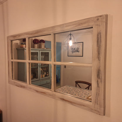 Espejo Pared Madera - Linea Retro Ventanal