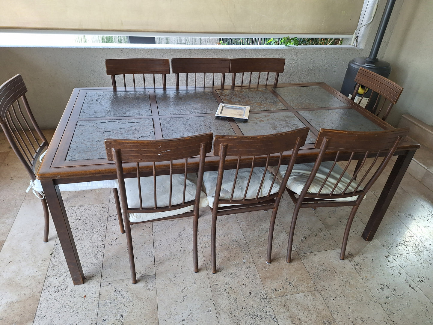 Mesa Terraza - Comedor Fierro c/8 Sillas