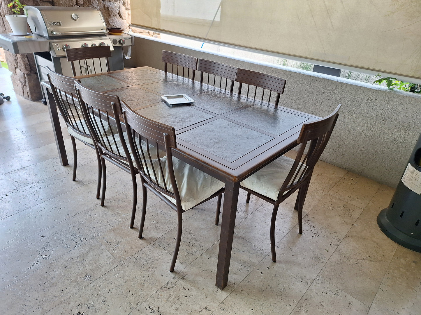 Mesa Terraza - Comedor Fierro c/8 Sillas