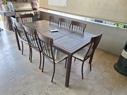 Mesa Terraza - Comedor Fierro c/8 Sillas