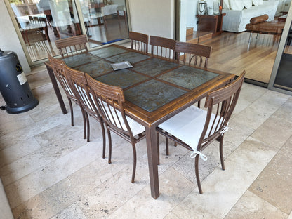 Mesa Terraza - Comedor Fierro c/8 Sillas
