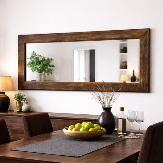 Espejo Pared Madera - Modelo Retro Oscuro