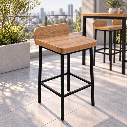 Piso de Fierro y Madera - Modelo Seul Roble Americano